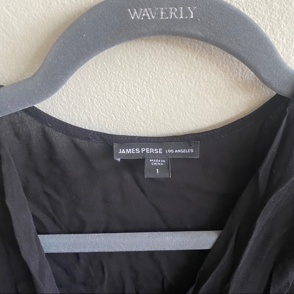 James Perse College Wrap Dress Black GREY Sz Small - Picture 8 of 12